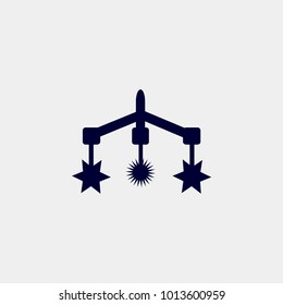 baby cart icon vector