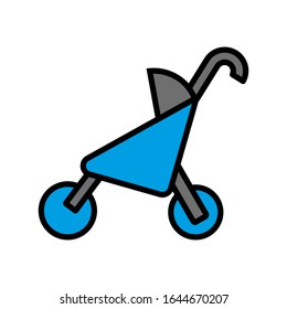 Baby cart icon vector sign and symbols on trendy design