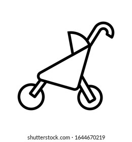 Baby cart icon vector sign and symbols on trendy design