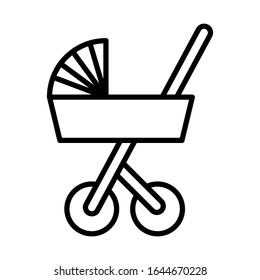 Baby cart icon vector sign and symbols on trendy design
