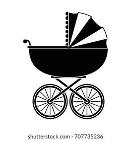 baby cart isolated icon