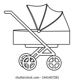 baby cart trolley isolated icon