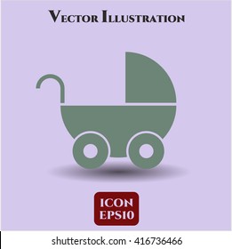 Baby Cart vector icon