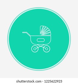 Baby cart vector icon sign symbol