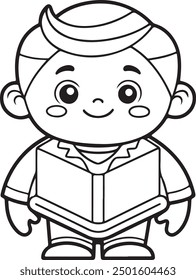 baby cartoon Black color Outline Vector illustration air