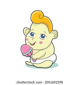 baby cartoon cute vector illustration design