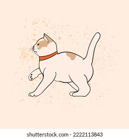 baby cat funny cartoon playing  character vector illustration cartoon 