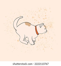 baby cat funny cartoon run character vector illustration cartoon 