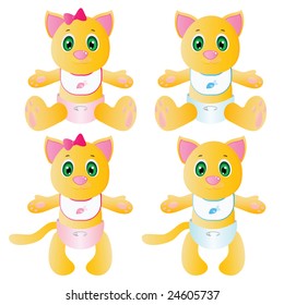 Baby cats. More cartoon characters in my portfolio.