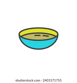 baby cereal icon. sign for mobile concept and web design. Outline vector icon. Symbol, logo illustration. Vector graphics