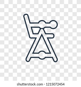 Baby chair concept vector linear icon isolated on transparent background, Baby chair concept transparency concept in outline style