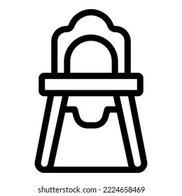 Baby chair icon outline vector. Babysitter education. Service woman