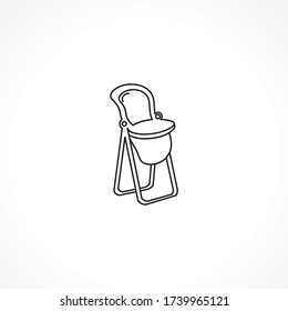 Baby Chair line icon. Baby Chair isolated line icon