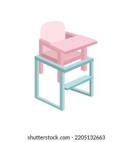 baby chair vector illustration isolated on a white background