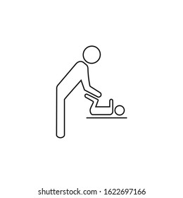 Baby change icon. Vector illustration, flat design