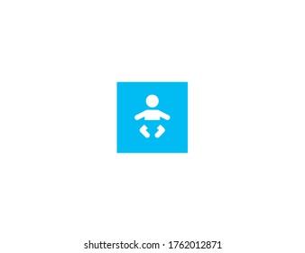 Baby Change Room vector flat icon.  Isolated Baby Bathroom, Toilet emoji illustration symbol