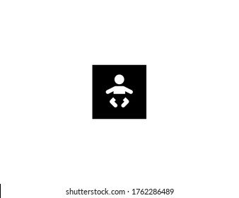 Baby Change Room vector flat icon.  Isolated Baby Bathroom, Toilet emoji illustration symbol