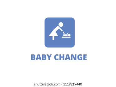 Baby change symbol mother changing baby pictogram vector