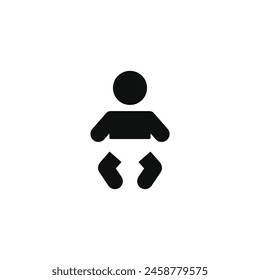 Baby changing diapers icon isolated on white background