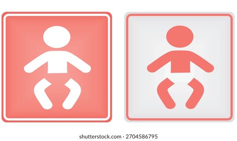 Signo de vestuario de bebé. Ilustración vectorial