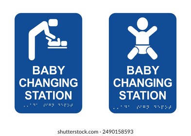 Baby Changing Station or Baby Change Room. Changing station restroom sign vector icon. Toilet symbol. Baby changing station