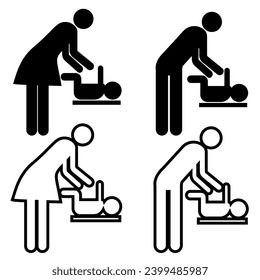 baby changing station icon and symbol