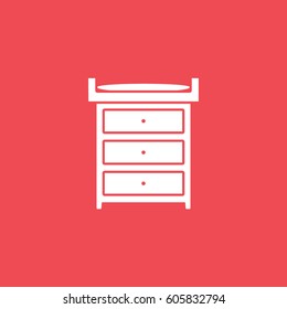 red changing table