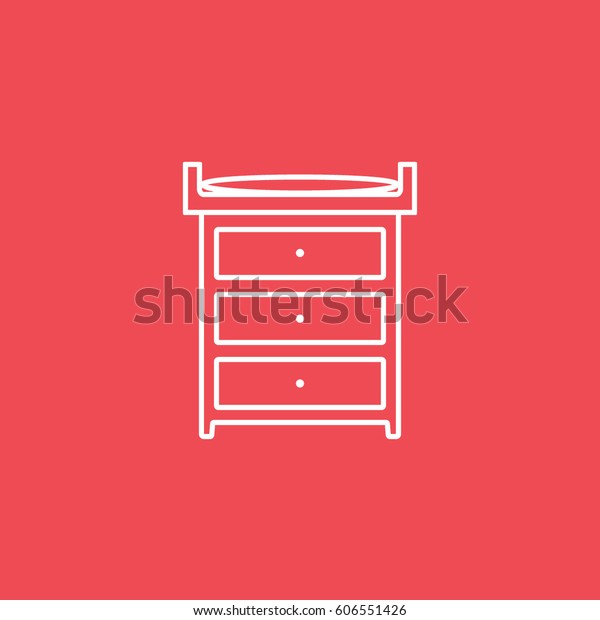 red changing table