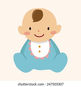 baby character flat icon