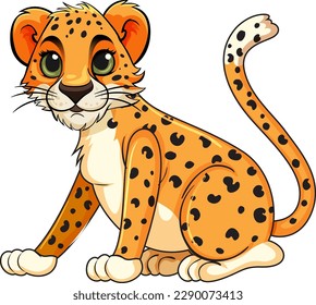 Baby Cheetah Cartoon Zeichengrafik