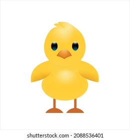 Baby Chick face art vector template design element. Use for poster education school kid children text emoji emotion expression reactions chat comment social media app smartphone to family friends