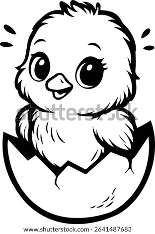 Baby Chick Hatching From Egg Design on transparent background