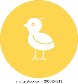 Imagen vectorial de icono de Baby Chick. También se puede usar para el Carnaval. Adecuado para aplicaciones móviles, aplicaciones web y medios impresos.