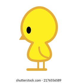 Baby chick vector flat icon. Isolated baby chick emoji illustration