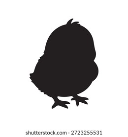 Diseño plano de la ilustración del Vector del pollito del bebé en el fondo blanco