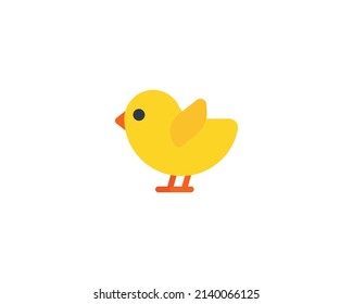 Baby chick vector isolated icon. Baby chick emoji illustration.