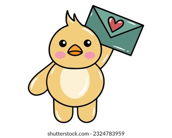 Baby Chicken Cute Animal Drawing Illustration