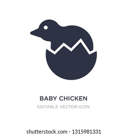 baby chicken icon on white background. Simple element illustration from Animals concept. baby chicken icon symbol design.