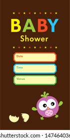baby chicken shower card