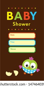 baby chicken shower card