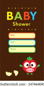 baby chicken shower card