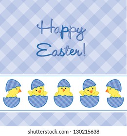 Baby Chicks Easter card in vector format.