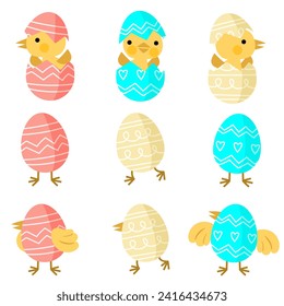 baby chicks and Easter eggs, Welcome spring season
