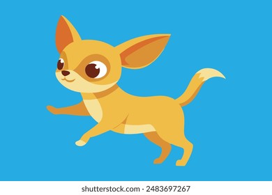 Baby Chihuahua dancing vector image art illustration