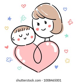 Baby and child care_Mother & baby icon