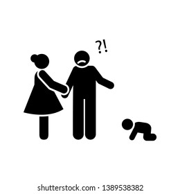 Baby, child, father, crying, mother icon. Element of parent icon. Premium quality graphic design icon. Signs and symbols collection icon for websites, web design