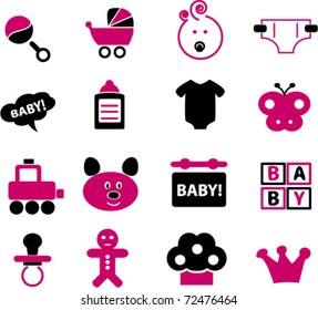 baby & child icons, vector
