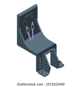 Baby child seat bike icon. Isometric of baby child seat bike vector icon for web design isolated on white background