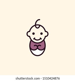 Baby Child Sweet Creative Illustration Logo