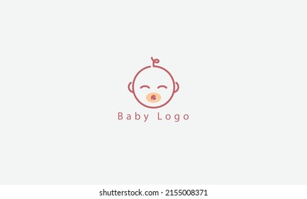 Baby child vector logo design